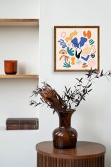 İllüstrasyon Ahşap Çerçeveli Tablo 50 x 50