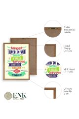 Motto Ahşap Çerçeveli Tablo 50 x 70