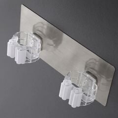 BUFFER® Pratik Organizer 4lü Yapışkanlı Fırça Paspas Mop Fırça Sabitleyici Ergonomik Alet Aparatı