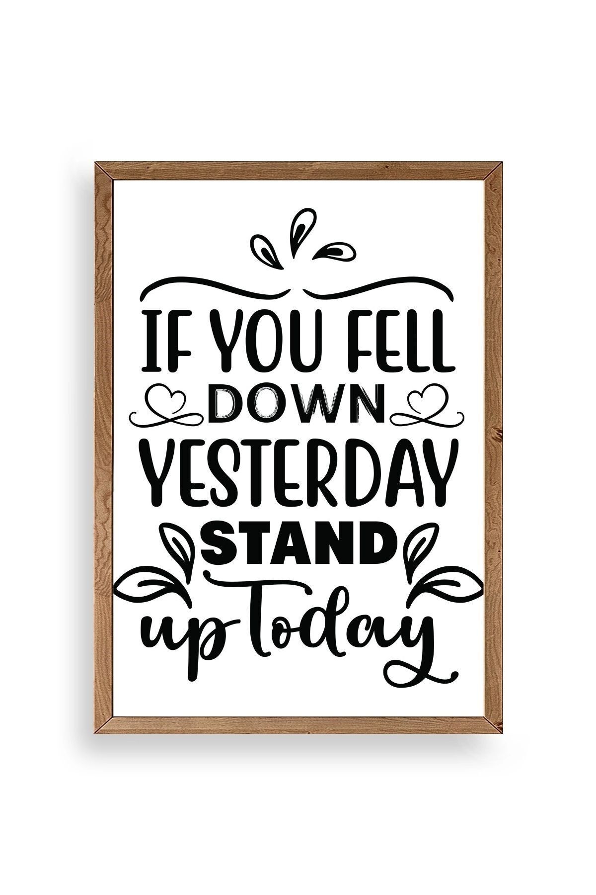 Motto Ahşap Çerçeveli Tablo 30 x 42