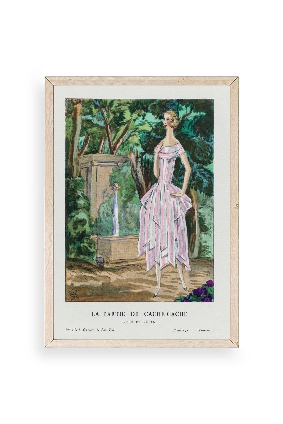 Bon Ton Gazetesi Ahşap Çerçeveli Tablo 17 x 23