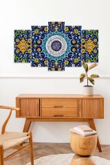 Hat Portre 5 Parçalı Mdf Tablo 60 x 100