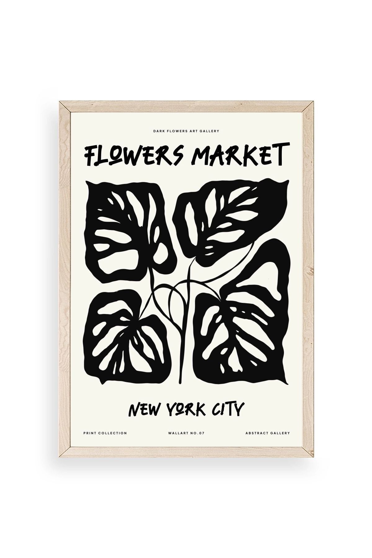 Yaprak Ahşap Çerçeveli Tablo 50 x 70