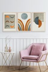 Soyut Ahşap Çerçeveli Tablo 30 x 42