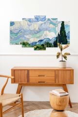 Manzara Doğa 5 Parçalı Mdf Tablo 60 x 100