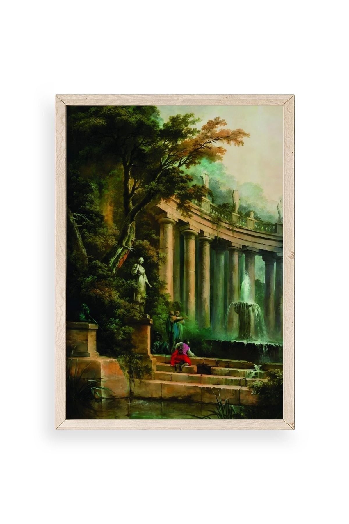 Yapraklar Ahşap Çerçeveli Tablo 17 x 23