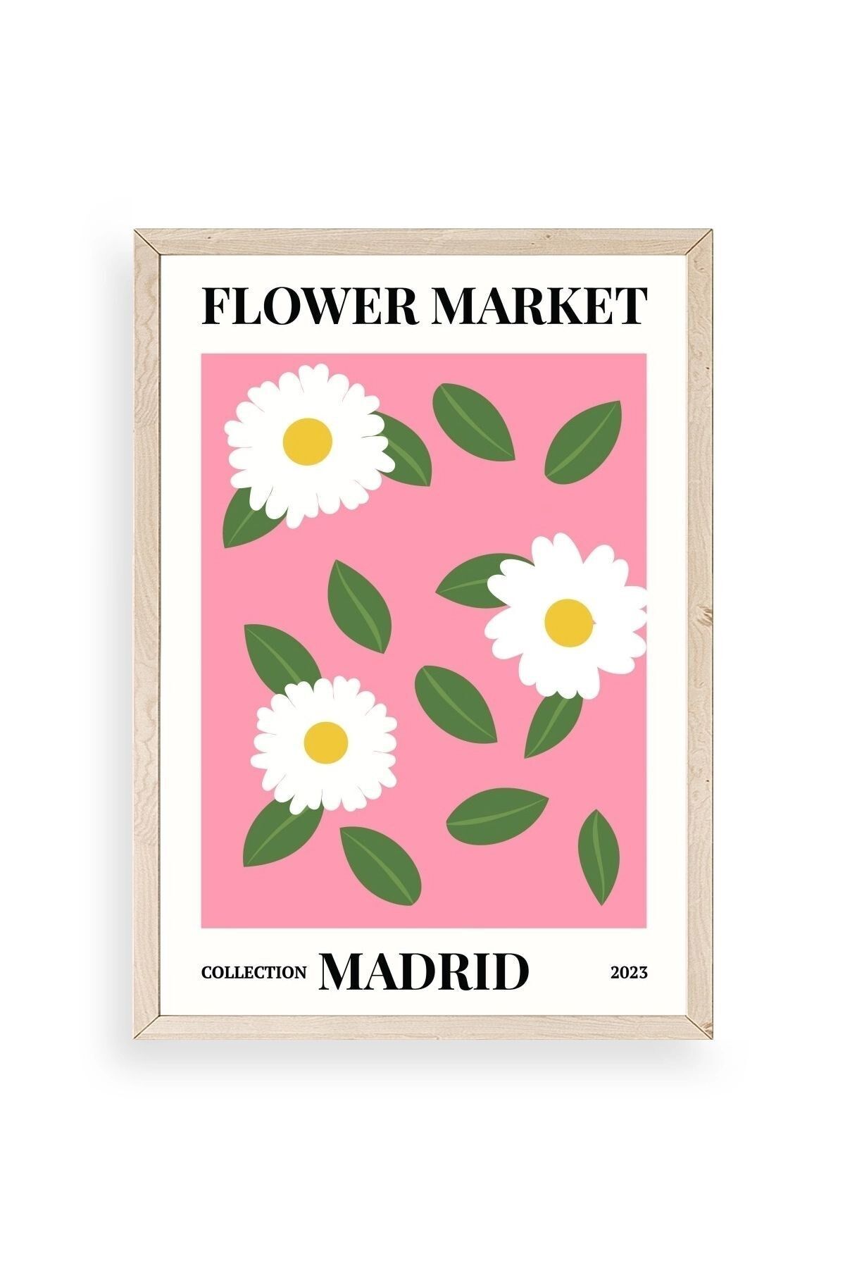 Çiçek Ahşap Çerçeveli Tablo 50 x 70