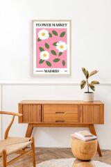 Çiçek Ahşap Çerçeveli Tablo 50 x 70