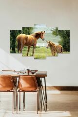 Atlar ve Masumiyet 5 Parçalı Mdf Tablo 60 x 100