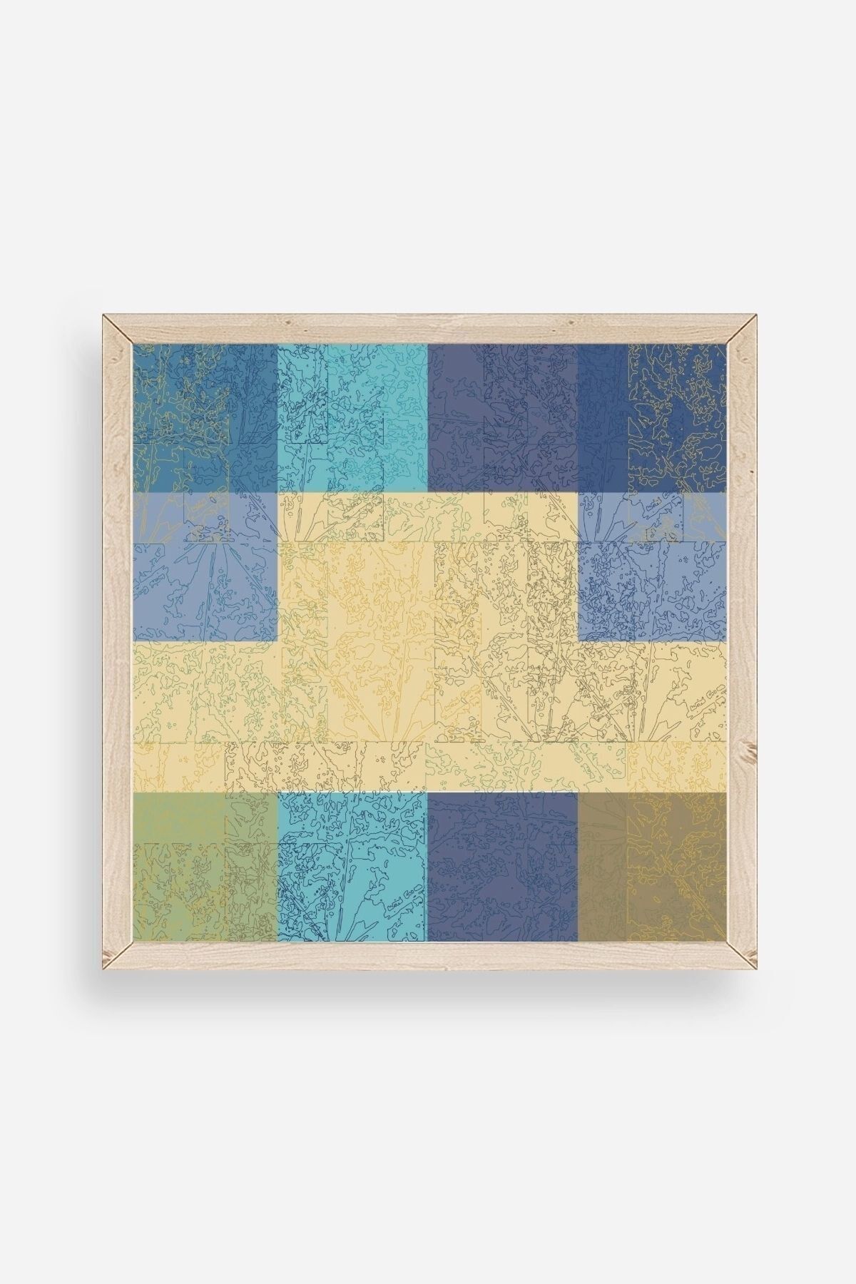 Kare Ahşap Çerçeveli Tablo 50 x 50