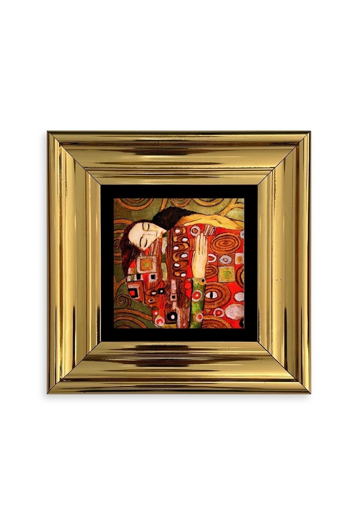 Gustav Klimpt Çerçeveli Taş Tablo 20 cm