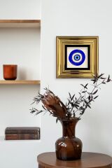 Nazar Boncuğu Çerçeveli Taş Tablo 20 cm