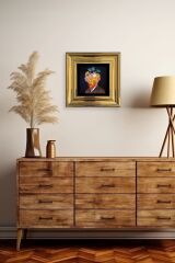 Van Gogh Çerçeveli Taş Tablo 20 cm