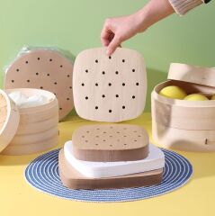 BUFFER® 250 Adet Air Fryer Pişirme Kağıdı Tek Kullanımlık Hava Fritöz Yağ Geçirmez Yapışmaz Gıda Pişirme Kağıdı Delikli Kare Model