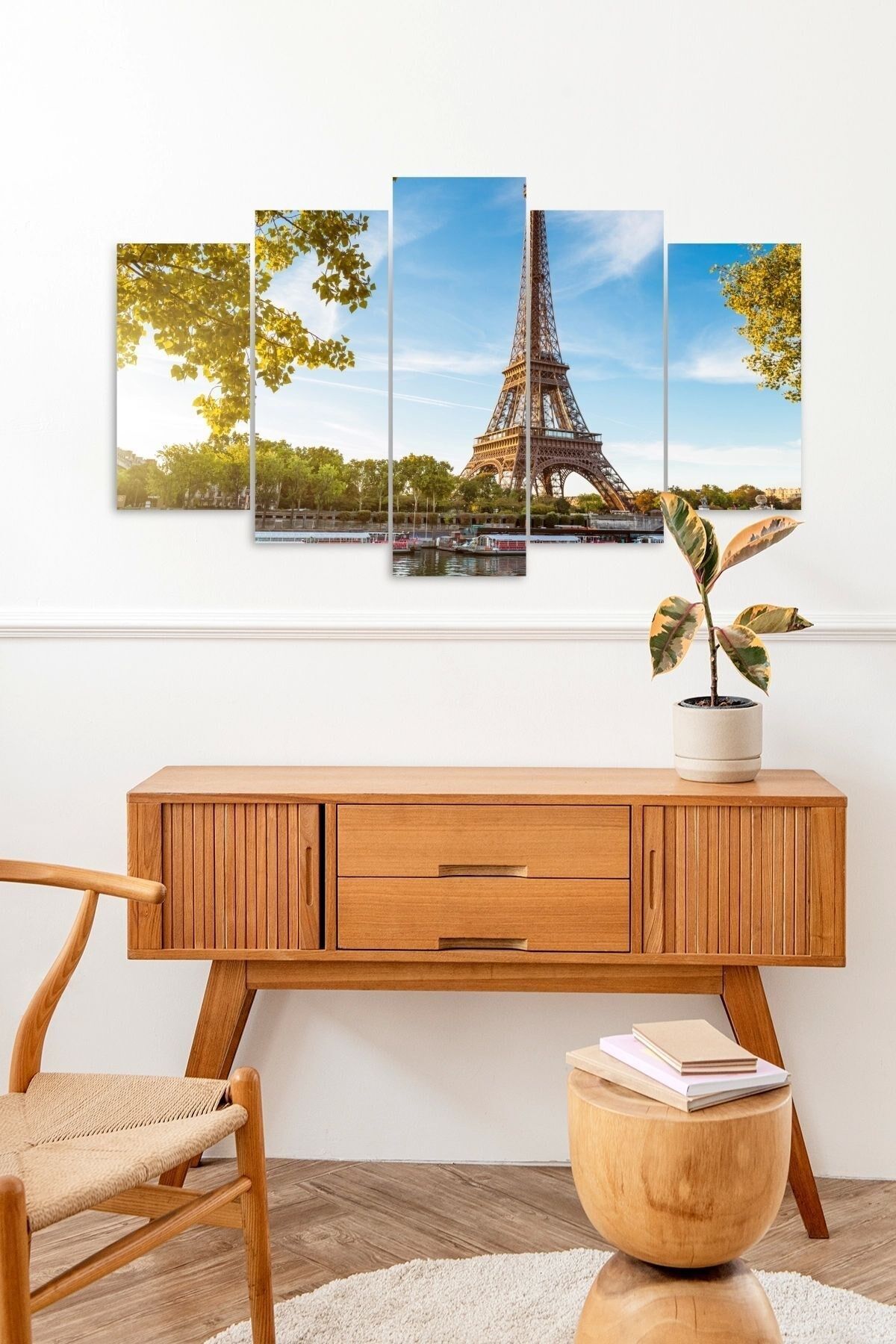 Eyfel Kulesi 5 Parçalı Mdf Tablo 60 x 100