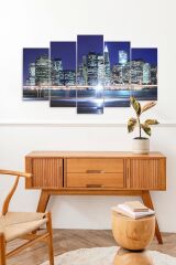 Gökdelen Manzara 5 Parçalı Mdf Tablo 60 x 100