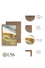 Soyut Ahşap Çerçeveli Tablo 50 x 70