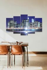 Gökdelen Manzara 5 Parçalı Mdf Tablo 60 x 100