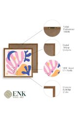 Soyut Ahşap Çerçeveli Tablo 50 x 50