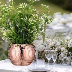 BUFFER® Kare Bronz Cam Mozaik Fayans Çıkartmaları El İşi Kare Cam Fayans Kendinden Yapışkanlı Aynalı Dekor Panel 30x30 Cm