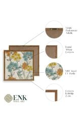 Çiçek Ahşap Çerçeveli Tablo 50 x 50