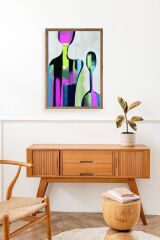 Soyut Ahşap Çerçeveli Tablo 30 x 42