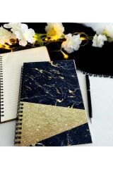 Siyah Gold Defter Kalem Seti