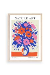 Çiçek Ahşap Çerçeveli Tablo 30 x 42