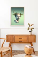 Heykel Ahşap Çerçeveli Tablo 23 x 30