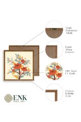 Çiçek Ahşap Çerçeveli Tablo 23 x 23