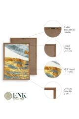 Soyut Ahşap Çerçeveli Tablo 50 x 70