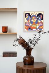 Modern Ahşap Çerçeveli Tablo 50 x 50