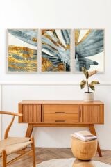 Soyut Ahşap Çerçeveli Tablo 50 x 70