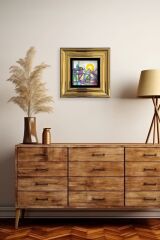 Mevlana Mevlevi Çerçeveli Taş Tablo 20 cm