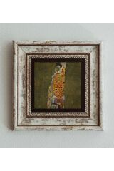 Gustav Klimt Çerçeveli Taş Tablo , Çerçeveli Taş Duvar Dekoru 20 cm