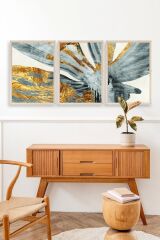 Soyut Ahşap Çerçeveli Tablo 23 x 30