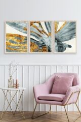 Soyut Ahşap Çerçeveli Tablo 23 x 30