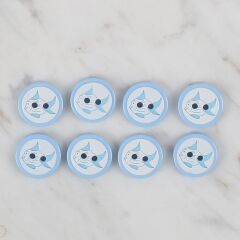 Loren Crafts mavi 8 li balık düğme - 575