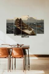 Deniz Manzarası 5 Parçalı Mdf Tablo 60 x 100