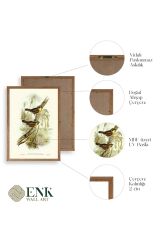 Kuşlar Ahşap Çerçeveli Tablo 23 x 30