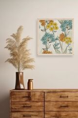 Çiçek Ahşap Çerçeveli Tablo 23 x 23