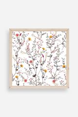 Yaprak Ahşap Çerçeveli Tablo 23 x 23