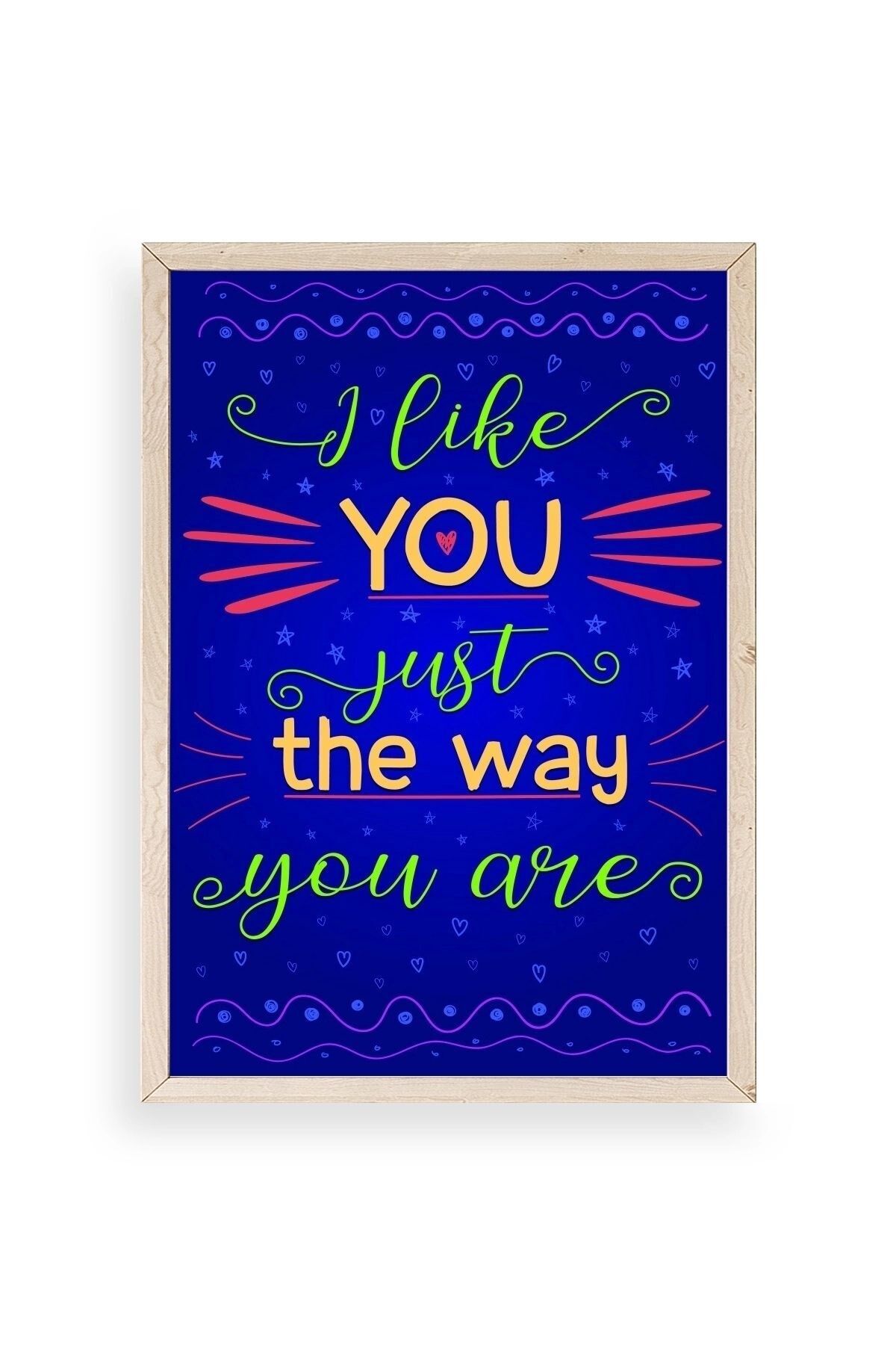 Motto Ahşap Çerçeveli Tablo 17 x 23