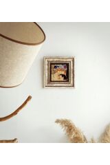Gustav Klimt Çerçeveli Taş Tablo , Çerçeveli Taş Duvar Dekoru 20 cm