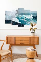 Deniz Manzarası 5 Parçalı Mdf Tablo 60 x 100