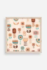 Çiçekler Ahşap Çerçeveli Tablo 42 x 42