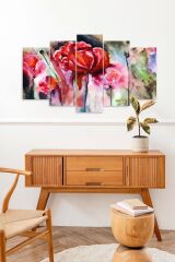 Güller 5 Parçalı Mdf Tablo 60 x 100