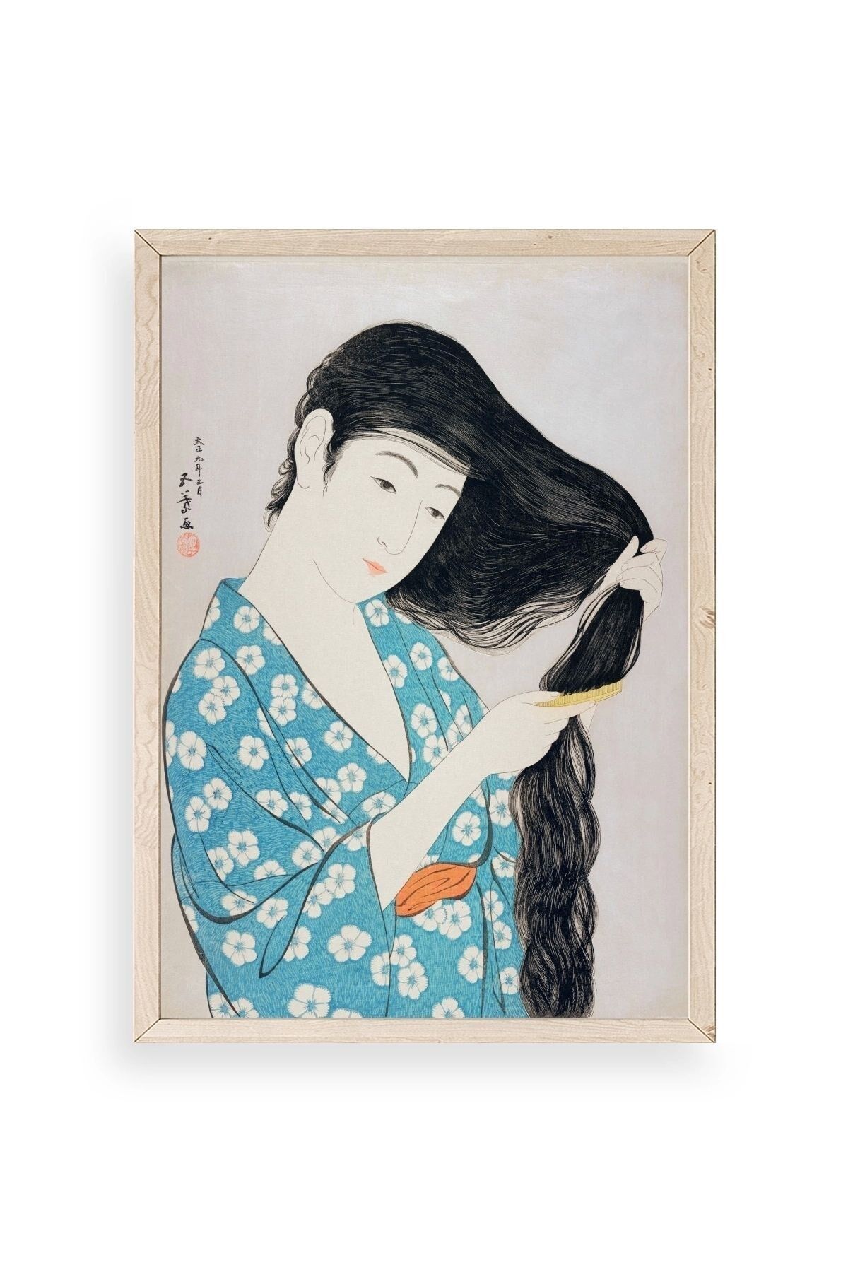 Hashiguchi Goyo Ahşap Çerçeveli Tablo 17 x 23