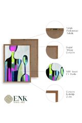 Soyut Ahşap Çerçeveli Tablo 23 x 30