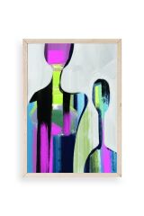 Soyut Ahşap Çerçeveli Tablo 30 x 42